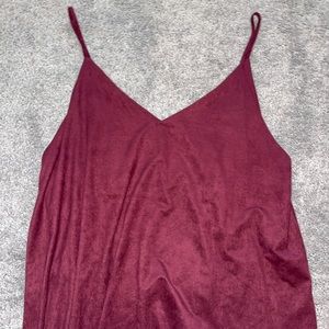 Velvet Maroon Tanktop — Forever 21 — size XL